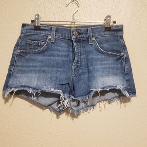 7‎ For All Mankind Button Fly Shorts Size 25